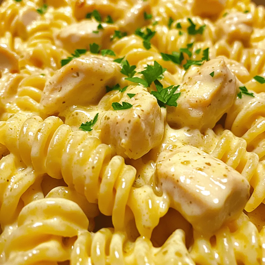 Creamy Garlic Butter Chicken Rotini Simple Dinner Dish