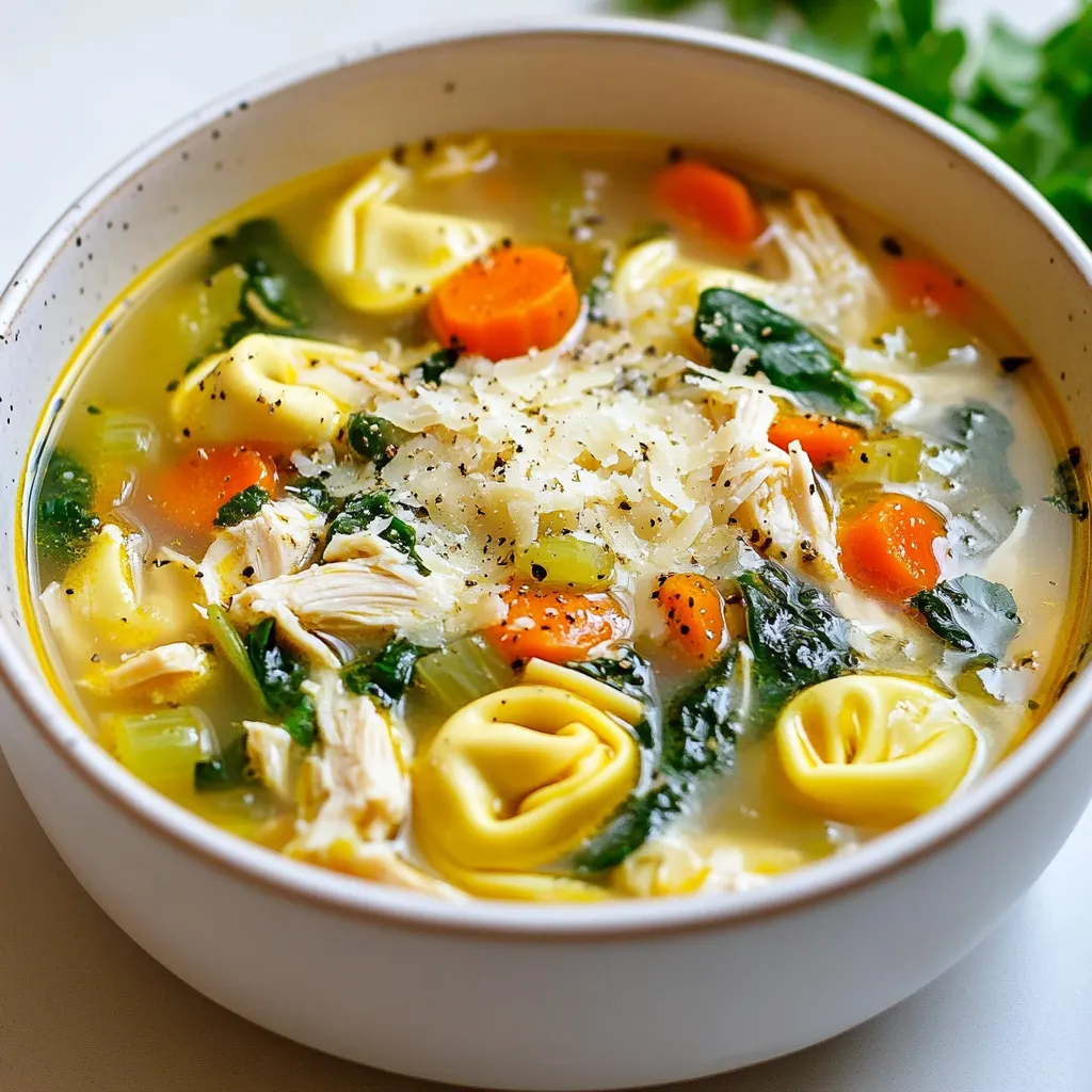 Savory Chicken Tortellini Comfort Soup Recipe