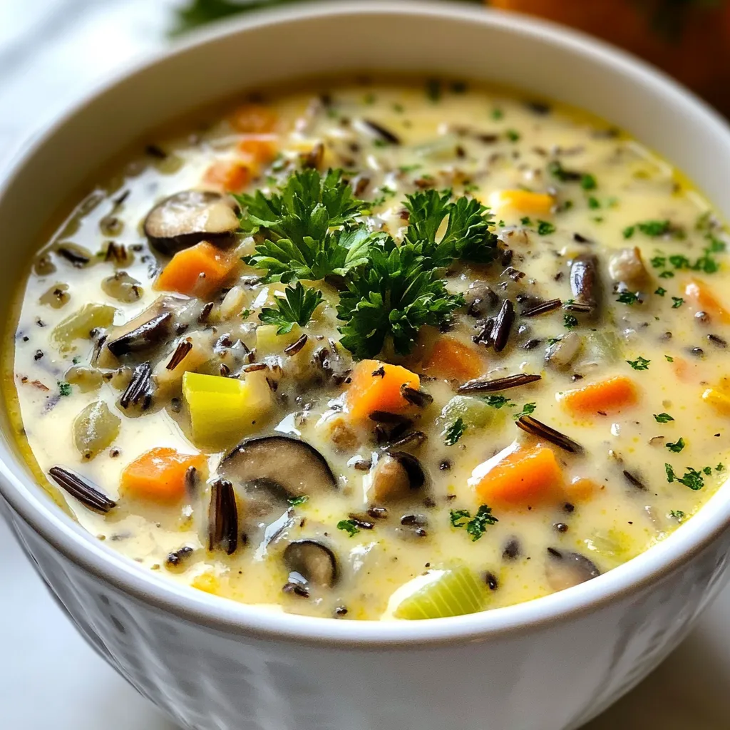 Cozy Autumn Wild Rice Soup Comforting and Hearty Dish