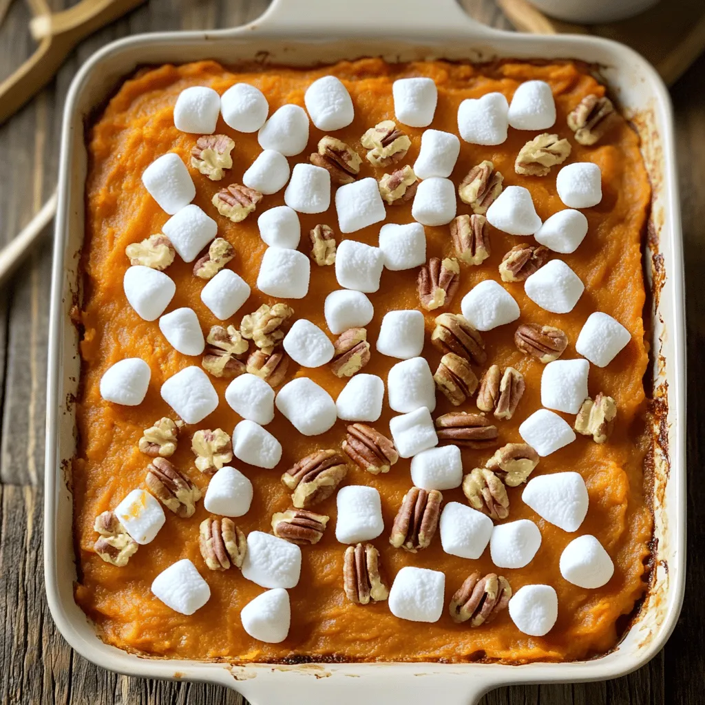 Sweet Potato Casserole with Marshmallows Easy Delight