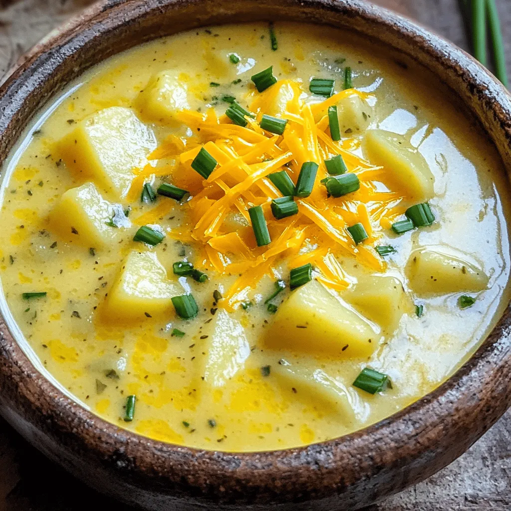 Cheddar Garlic Herb Potato Soup Flavorful Comfort Bowl