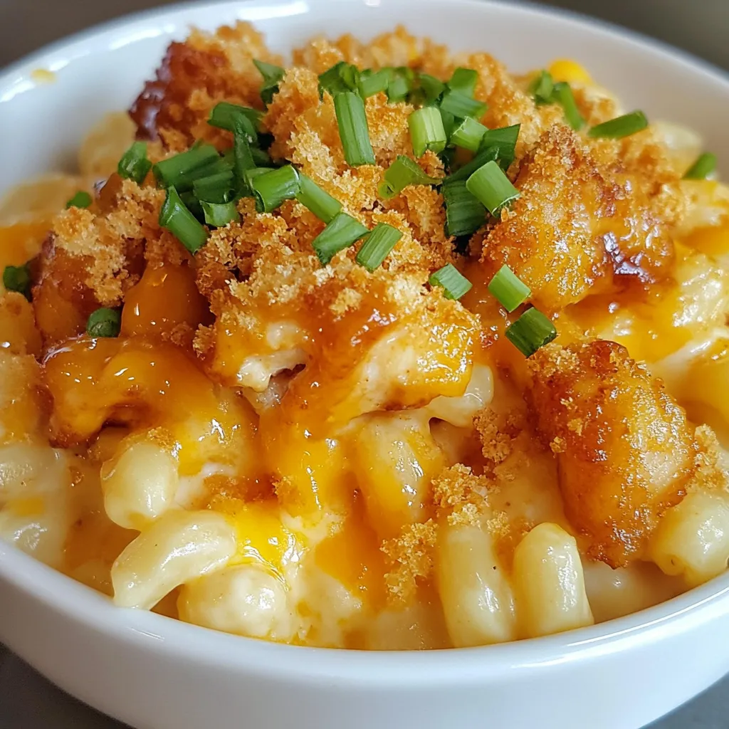 Spicy Honey Chicken with Mac and Cheese Delight