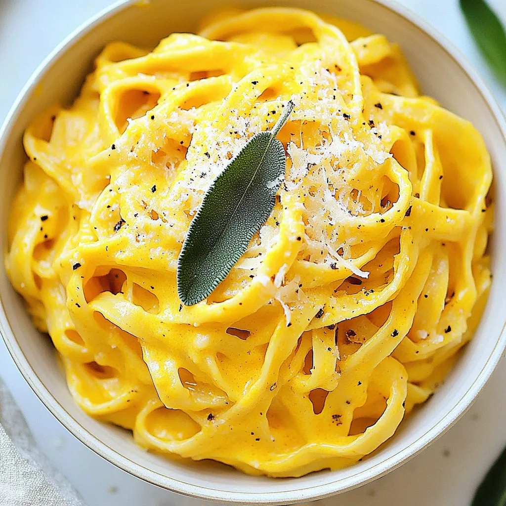 Pumpkin Alfredo Pasta Creamy and Comforting Dish