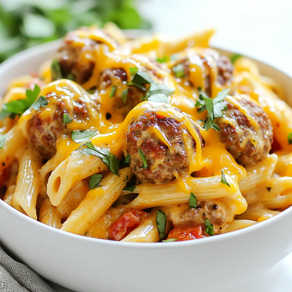 One-Pot Creamy Cajun Meatball Pasta Delight