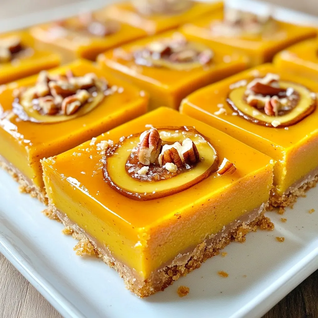 Pumpkin Pecan Caramel Bars Delightful Fall Treat