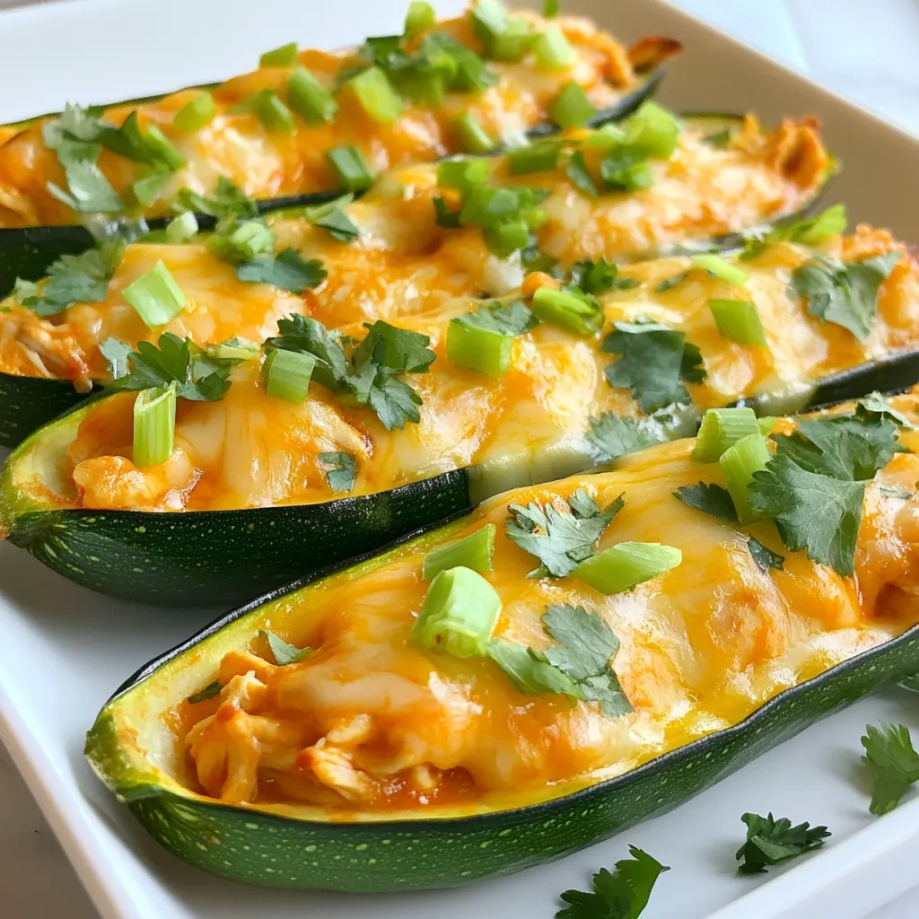 Spicy Buffalo Chicken Zucchini Boats Quick Recipe