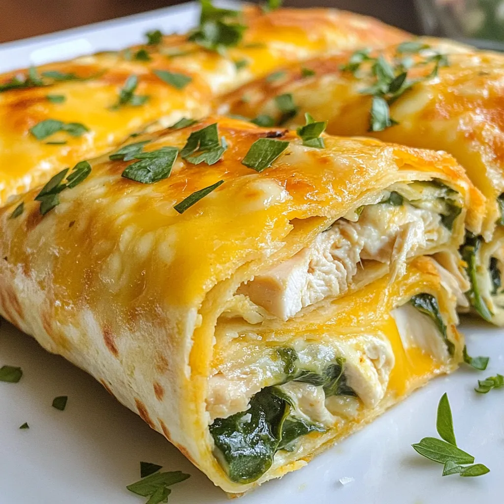 Cheesy Garlic Chicken Wraps Packed with Flavor