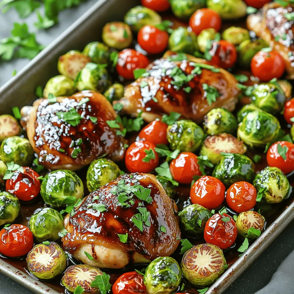 Sheet Pan Balsamic Chicken Brussels Sprouts Delight
