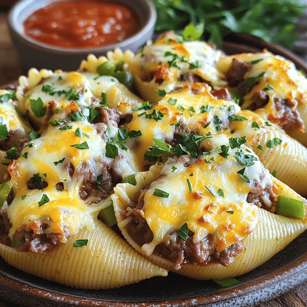 Philly Cheesesteak Stuffed Shells Flavorful and Filling