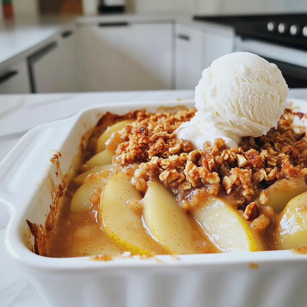 Warm Spiced Pear Crumble Delicious and Simple Dessert