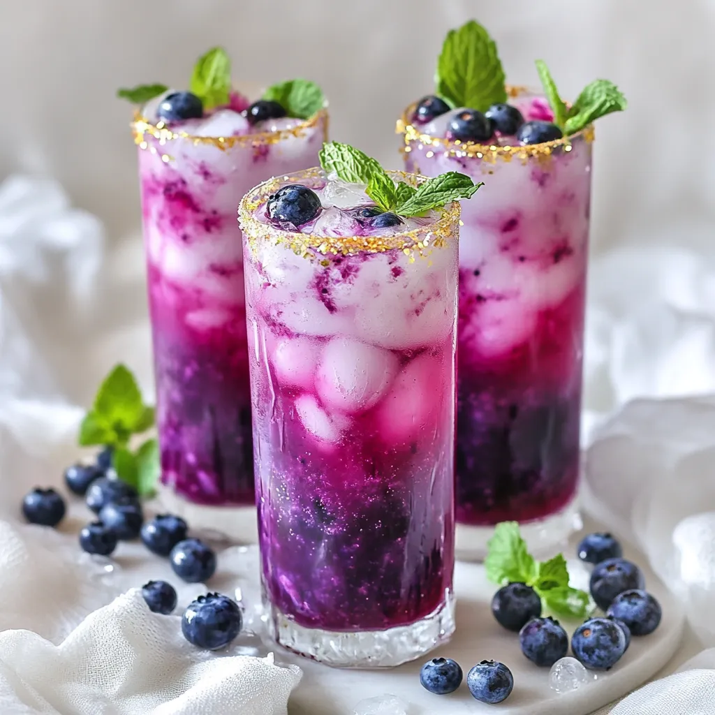 Blueberry Galaxy Mocktail Refreshing and Fun Recipe