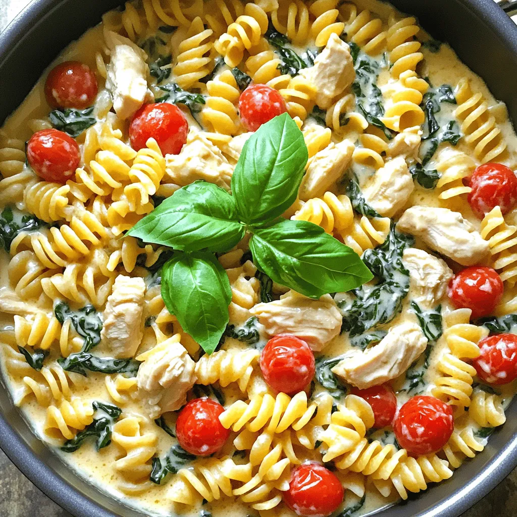 One-Pot Creamy Tuscan Chicken Pasta Delight