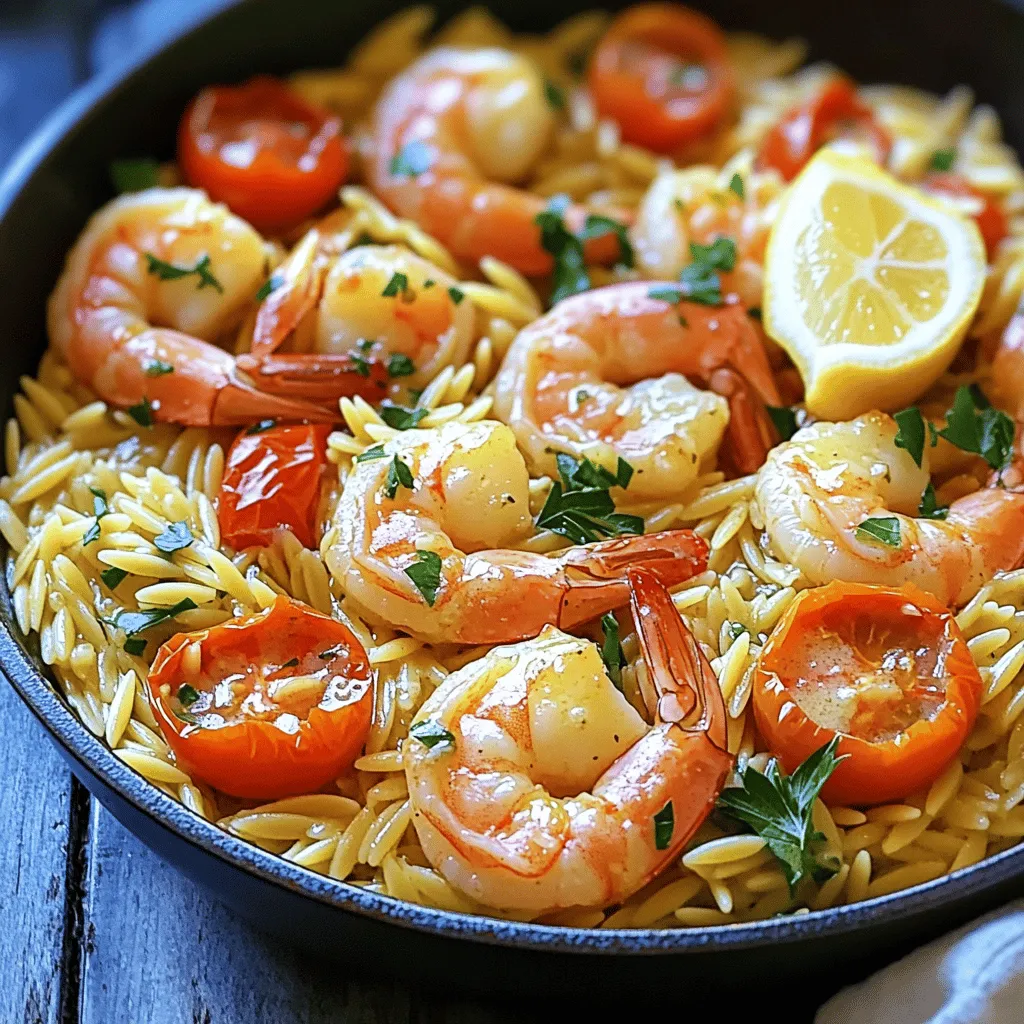 Garlic Butter Shrimp Orzo Skillet Flavorful Delight