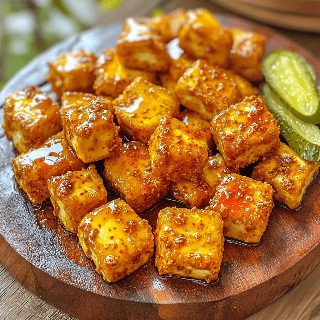 Vegan Nashville Hot Tofu Nuggets Crispy and Flavorful