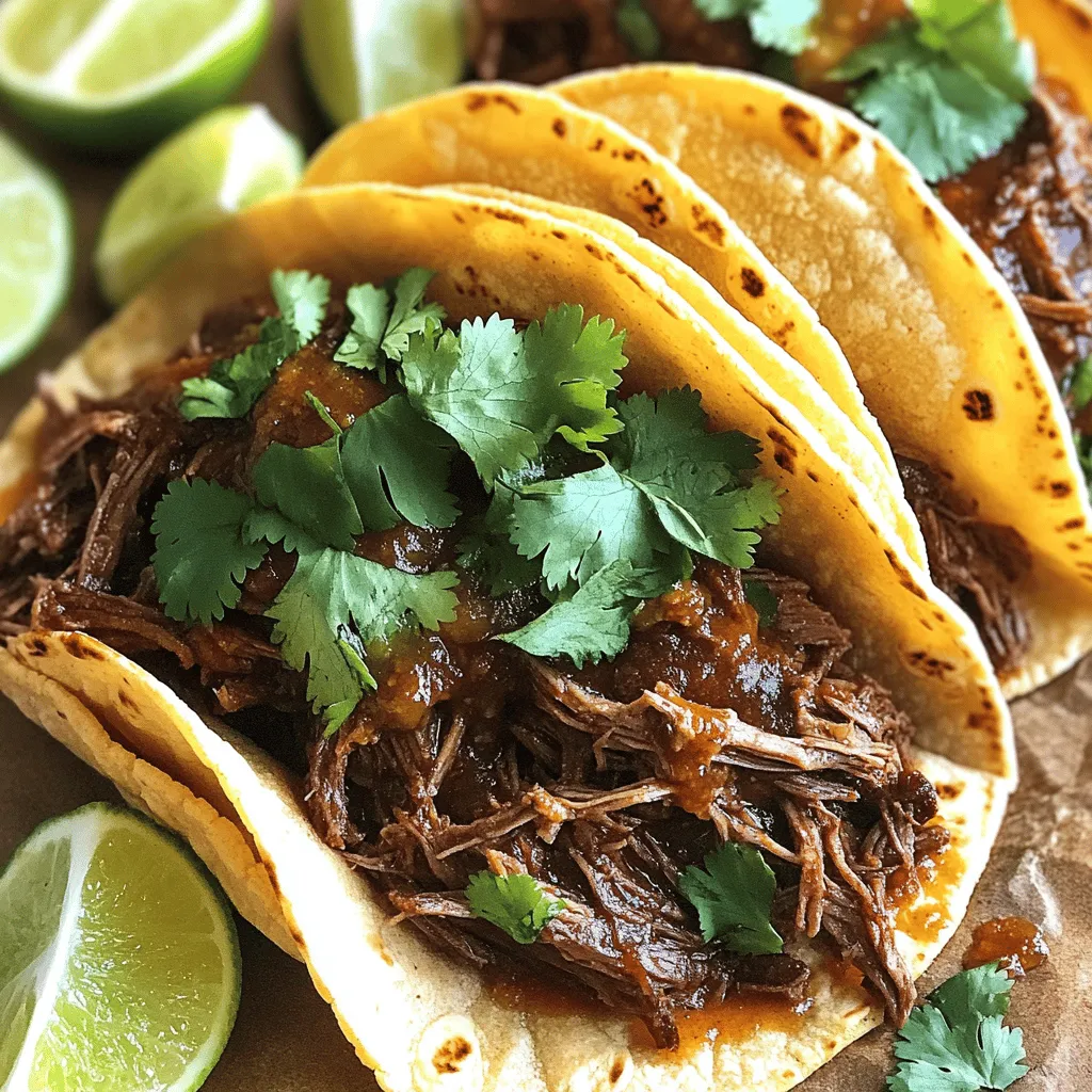 Savory Slow Cooker Honey Chipotle Barbacoa Tacos
