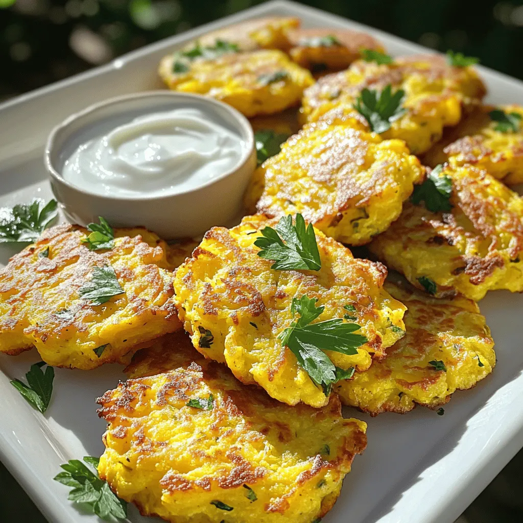 Oven-Baked Yellow Squash Fritters Crispy Delight