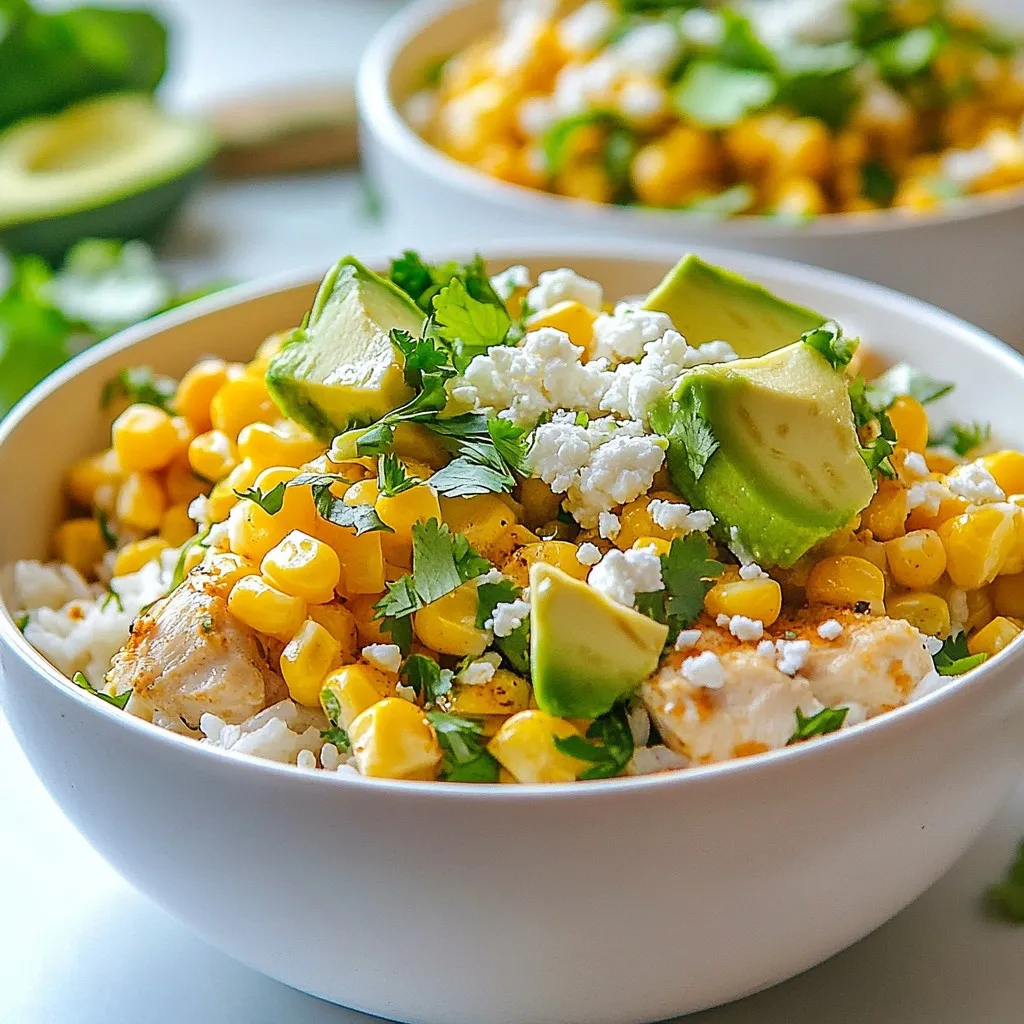 Creamy Street Corn Chicken Bowls Tasty Dinner Idea