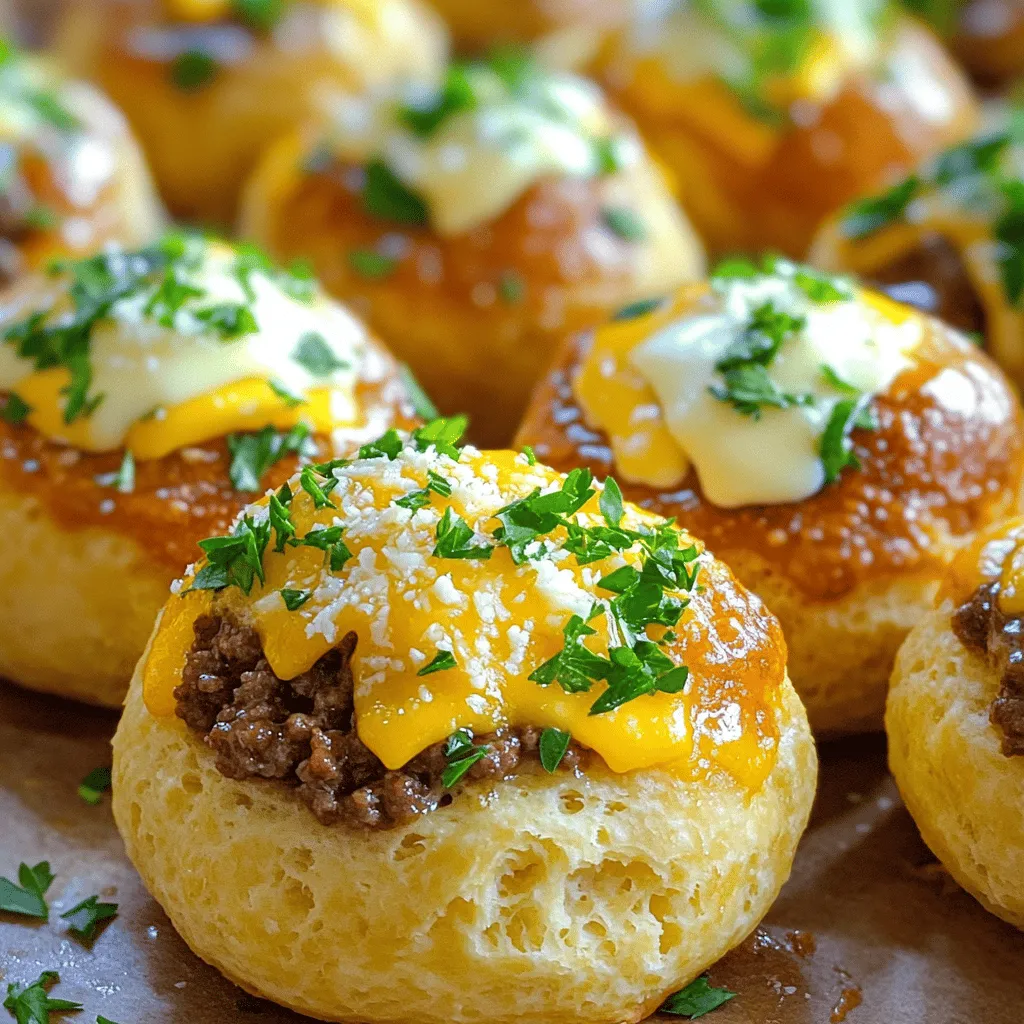 Garlic Parmesan Cheeseburger Bombs Tasty Snack Idea