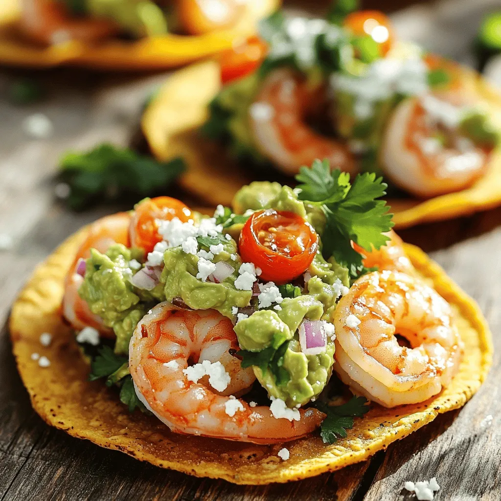 Summer Shrimp Tostadas with Guacamole Salsa Delight