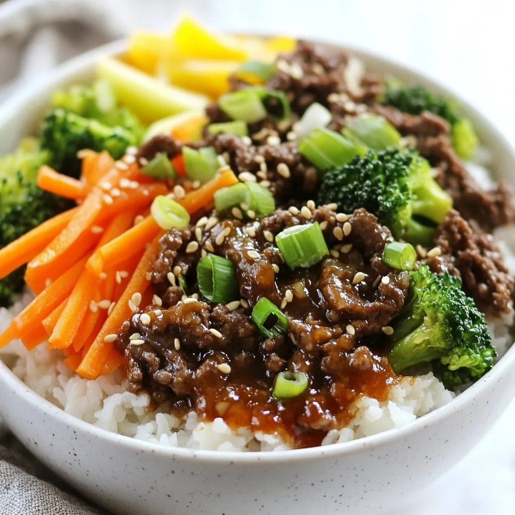 Korean Ground Beef Bowls Quick and Flavorful Meal