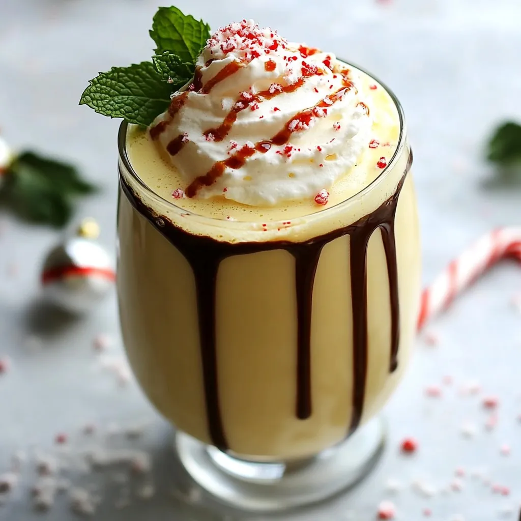 Creamy Peppermint Eggnog Martini Festive Treat Recipe