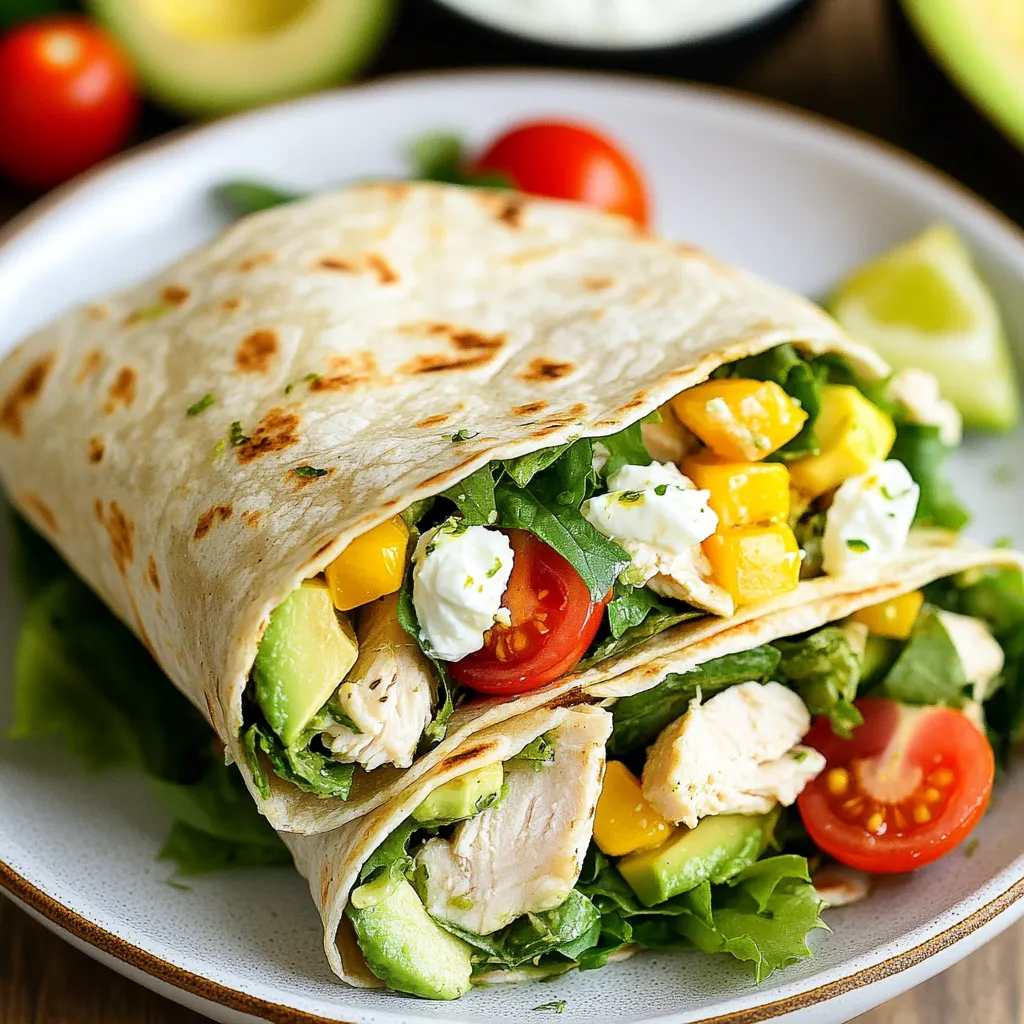 Tasty Chicken Avocado Wraps Easy and Quick Recipe
