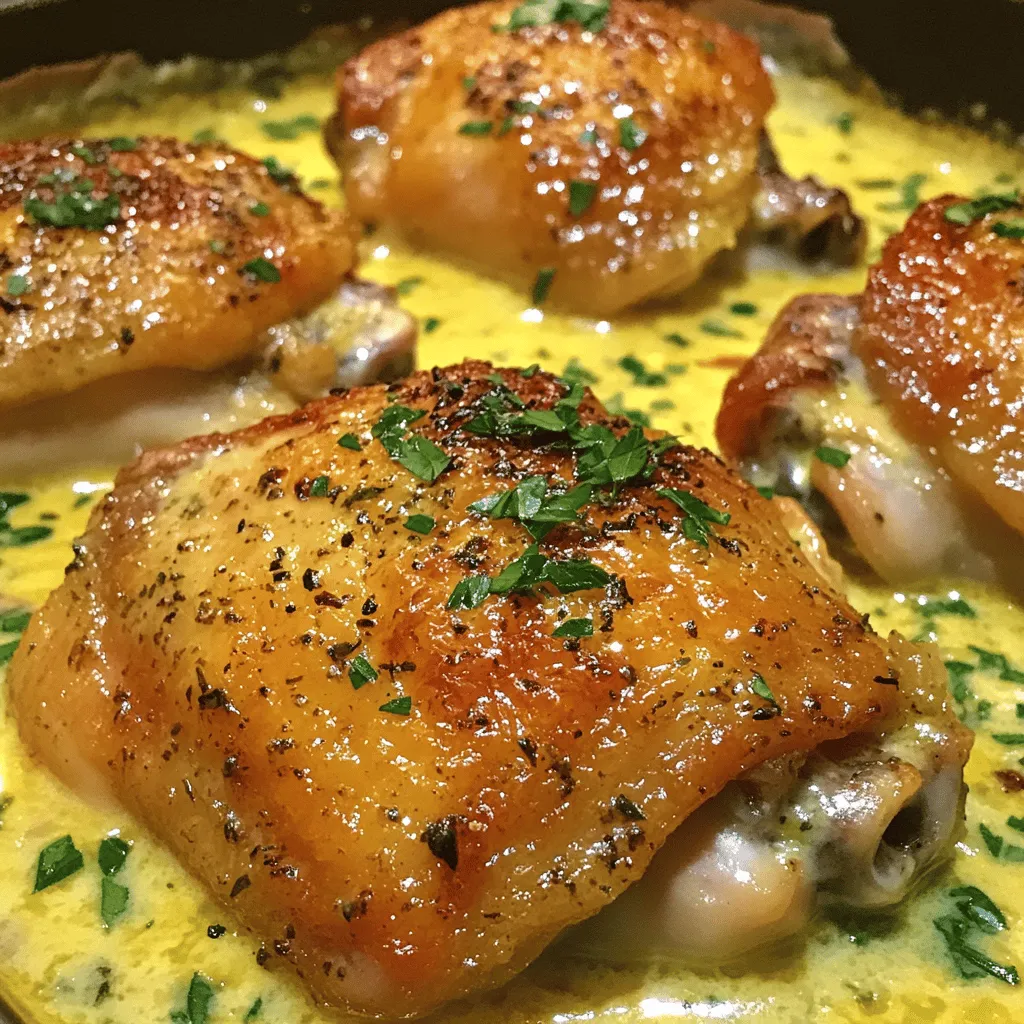 Creamy Garlic Butter Chicken Thighs Simple and Tasty