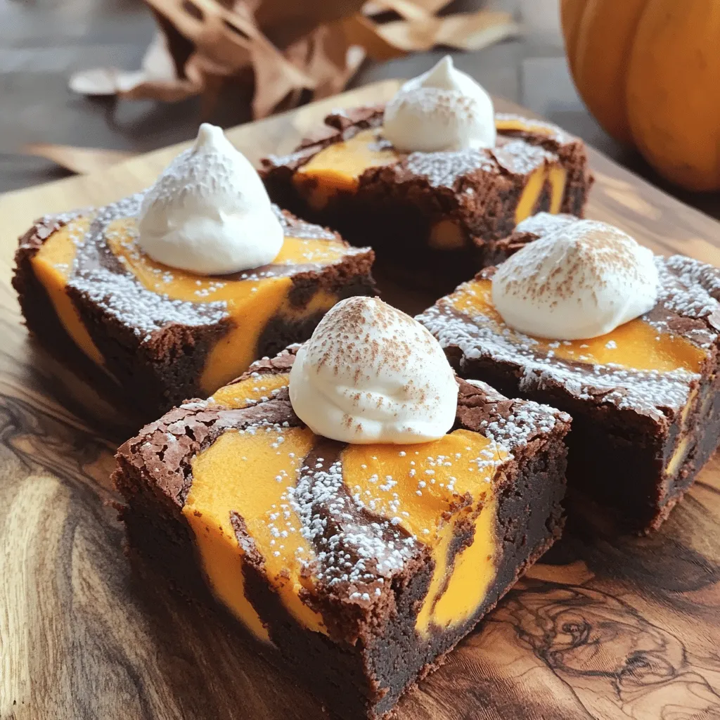 Pumpkin Cream Cheese Swirl Brownies Irresistible Treat