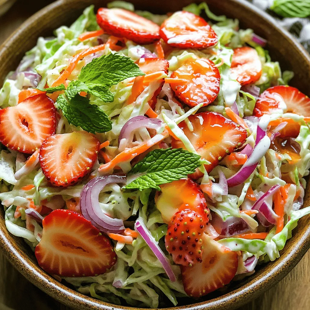 Strawberry Coleslaw Fresh and Flavorful Side Dish