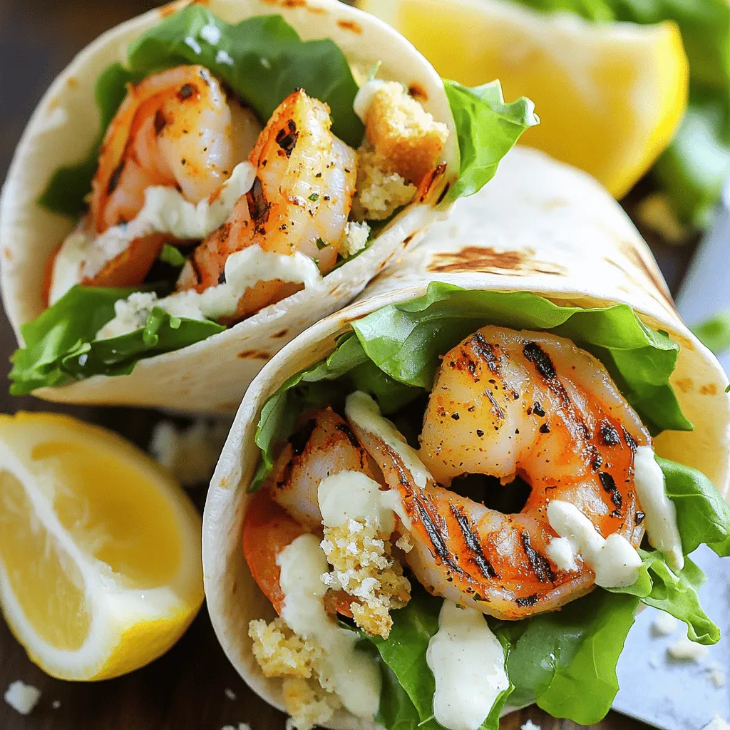 Grilled Shrimp Caesar Wraps Flavorful and Fresh Meal
