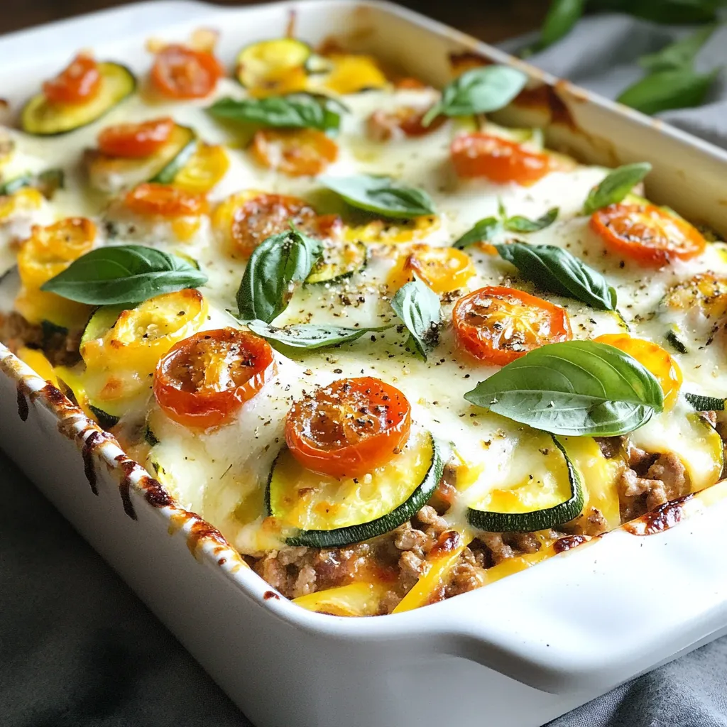 Savory Ground Turkey Zucchini Casserole Recipe