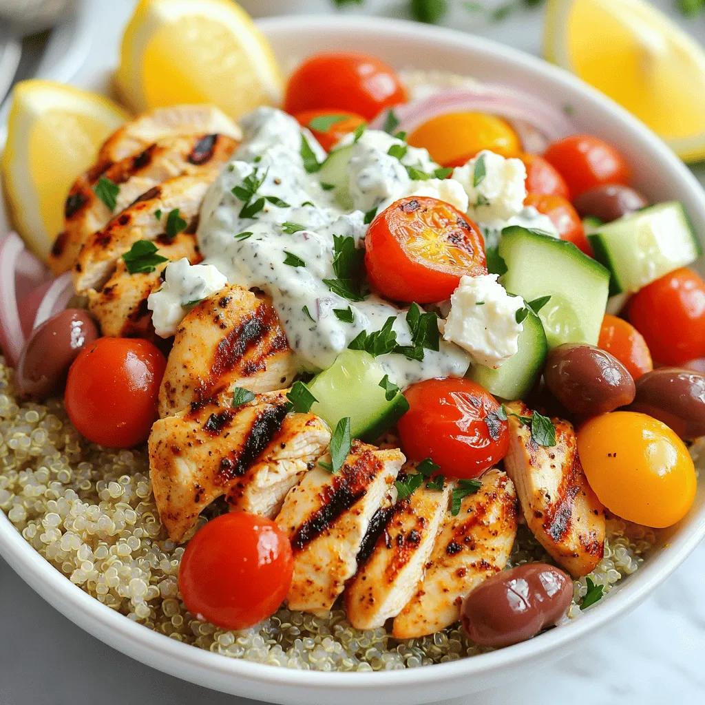 Greek Chicken Bowls Flavorful and Fresh Meal Idea