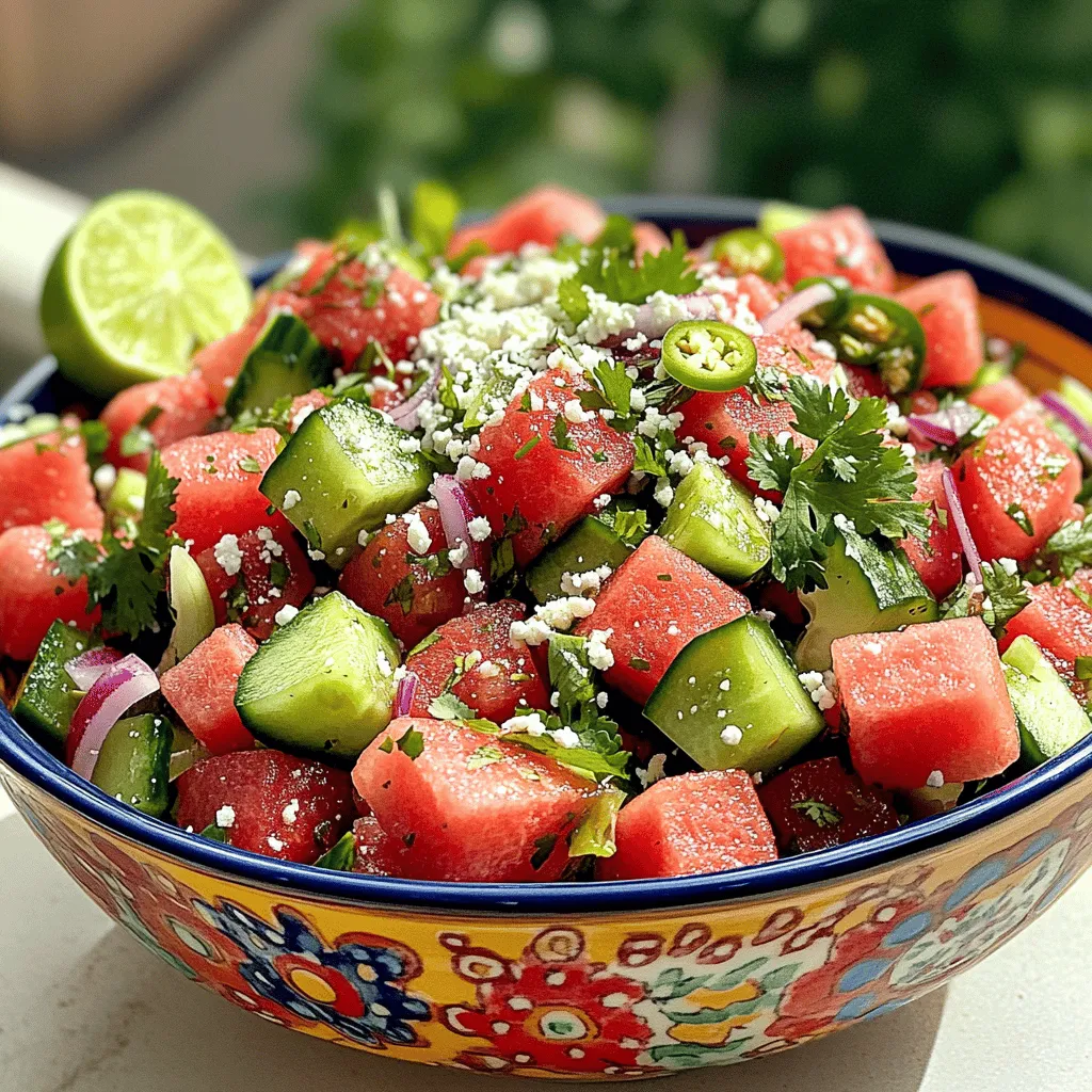 Mexican Watermelon Salad Refreshing Summer Delight