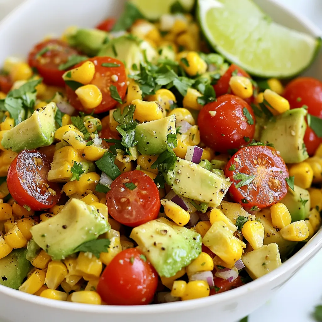 Summer Corn Avocado Salad Fresh and Flavorful Dish