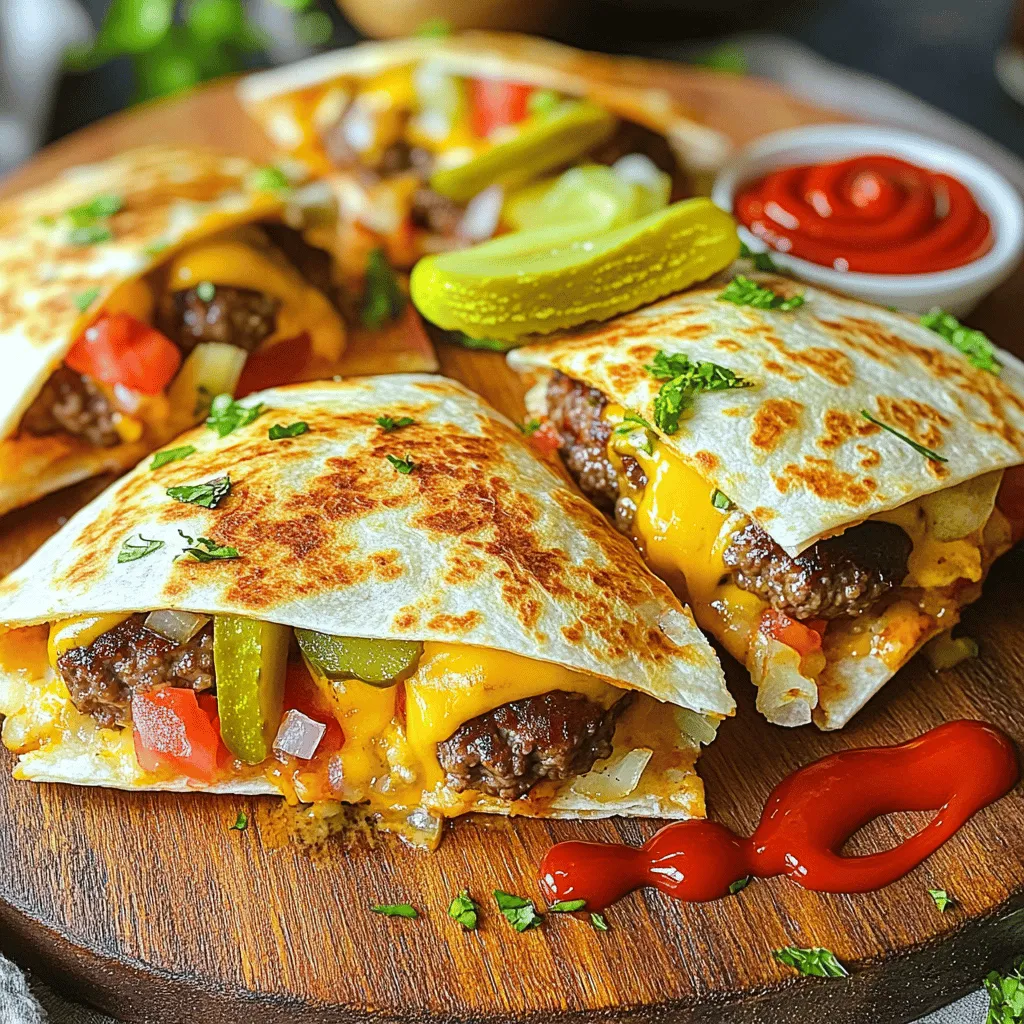 Cheeseburger Quesadilla Smash Sliders Flavorful Treat