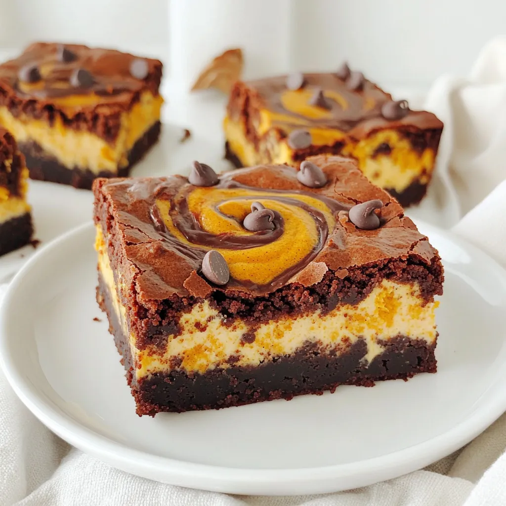 Pumpkin Cheesecake Swirl Brownies Decadent Dessert Recipe
