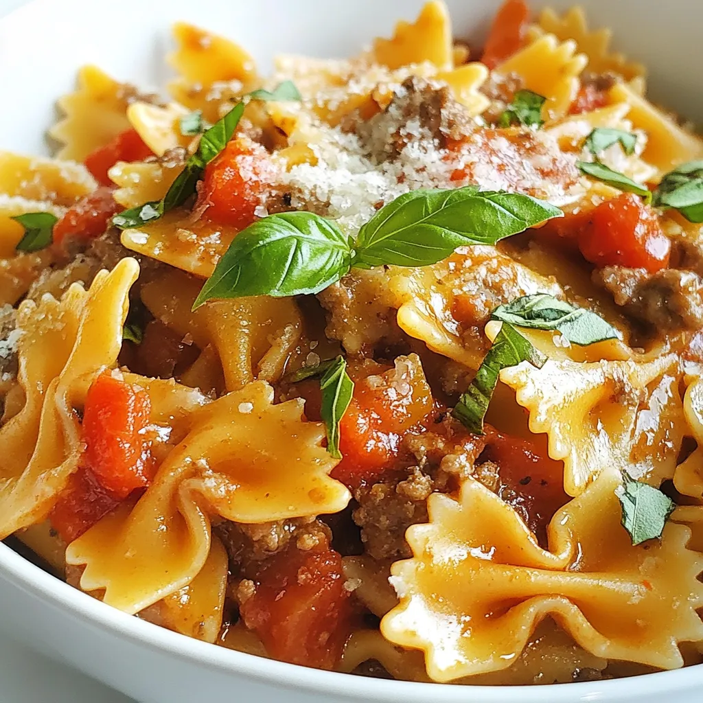 Bowtie Pasta with Ground Beef Hearty Family Meal