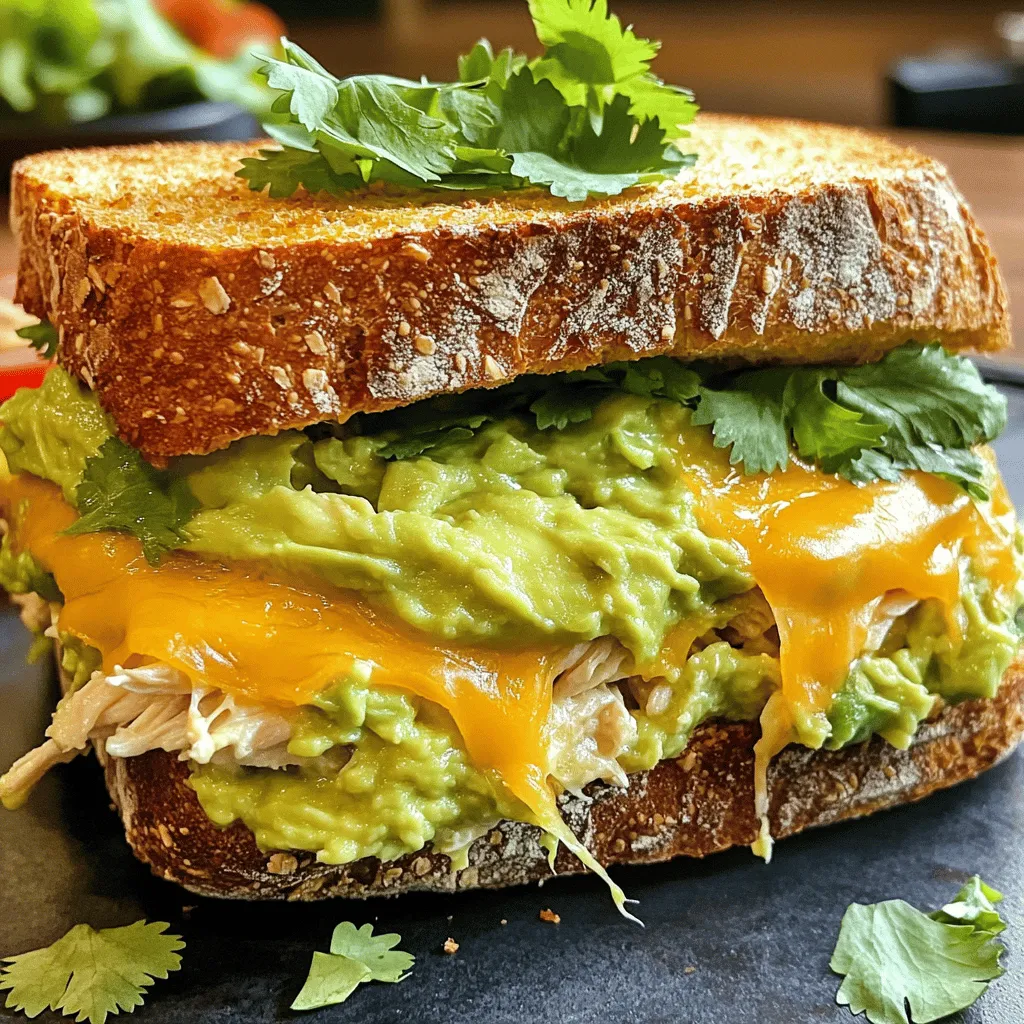 Avocado Chicken Melt Sandwich Tasty and Easy Recipe