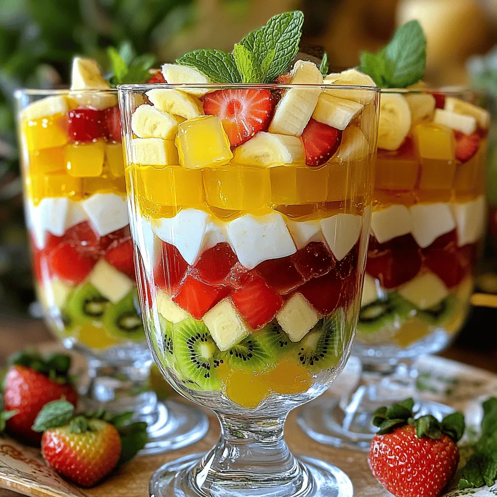 Fruit Custard and Jelly Delightful Dessert Recipe