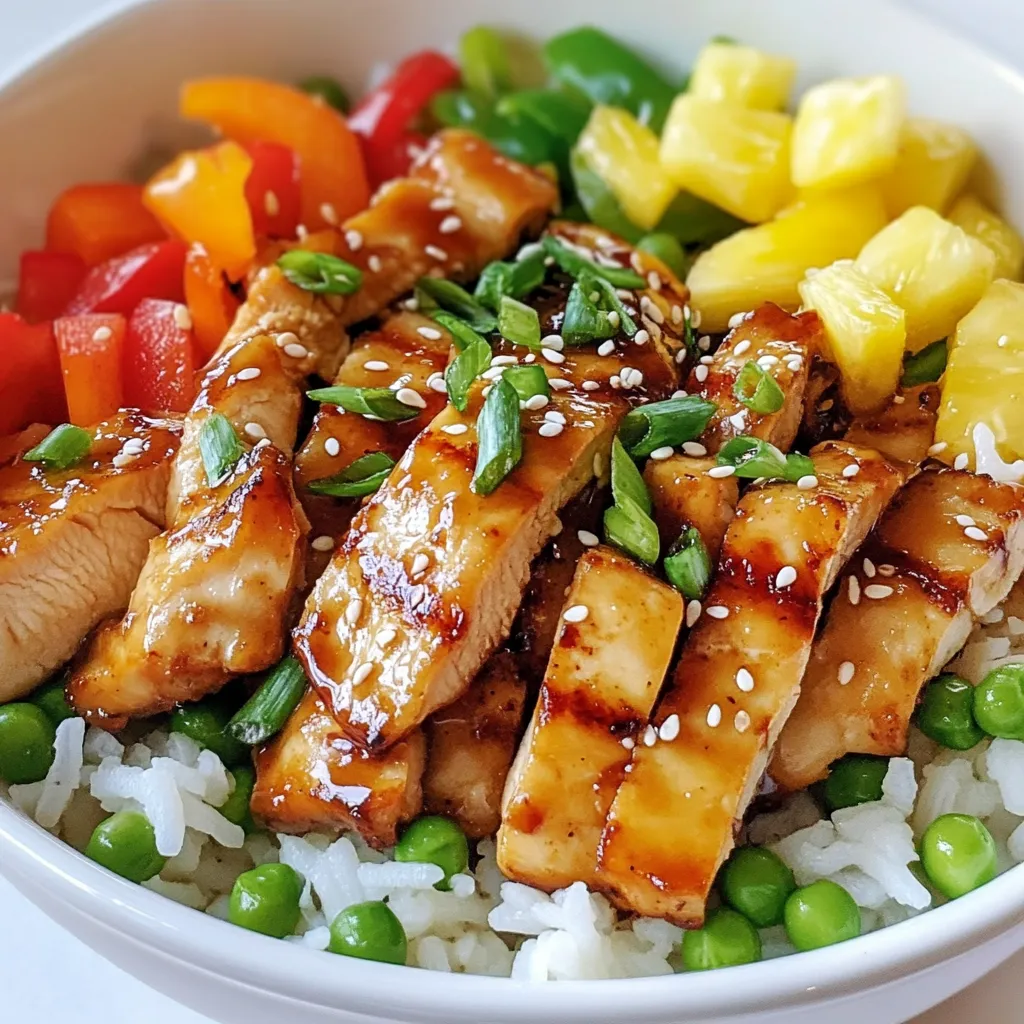 Tropical Teriyaki Chicken Rice Bowl Flavor Explosion