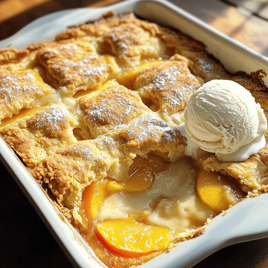 Old Fashioned Peach Cobbler Comforting Dessert Delight