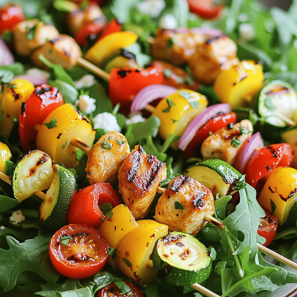 BBQ Chicken Skewer Salad Fresh and Flavorful Meal