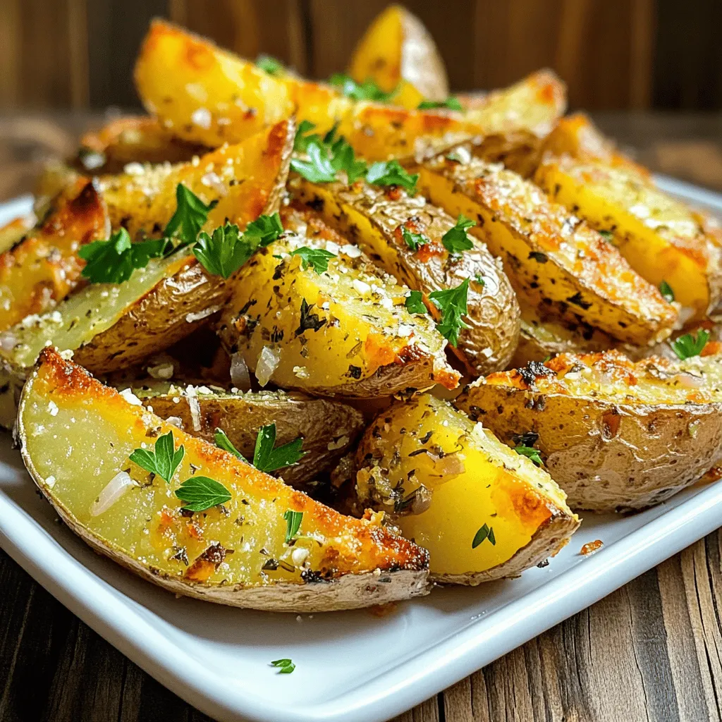 Crispy Parmesan Herb Potato Wedges Easy Recipe