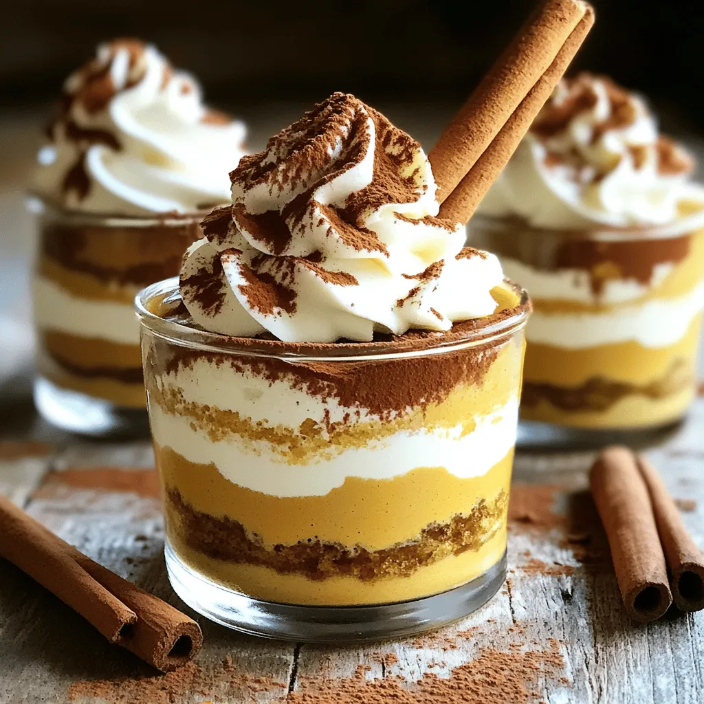 Pumpkin Spice Latte Tiramisu Cups Perfect for Fall