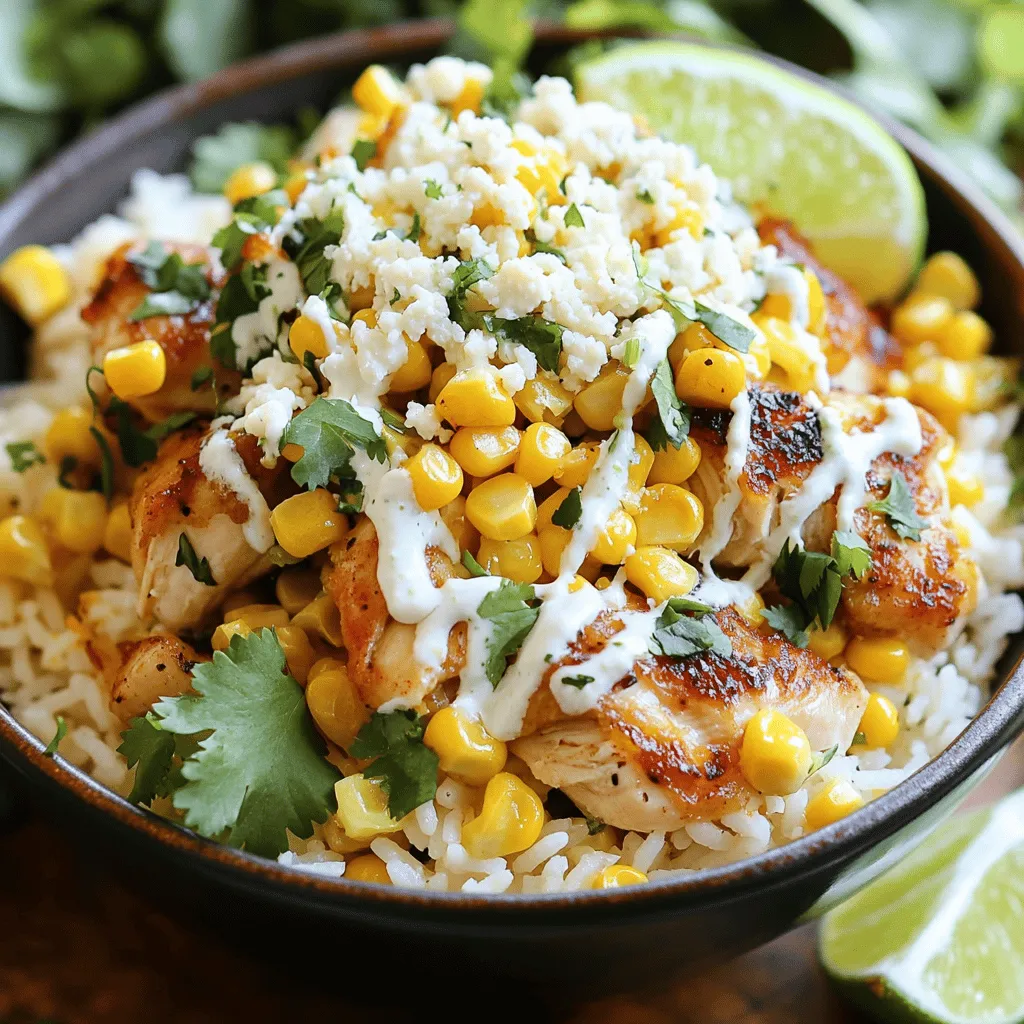 Street Corn Chicken Rice Bowl Flavorful Delight Recipe