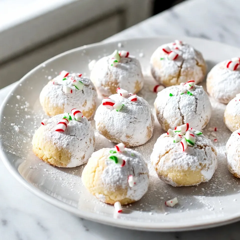 Peppermint Snowball Cookies Festive Holiday Treat