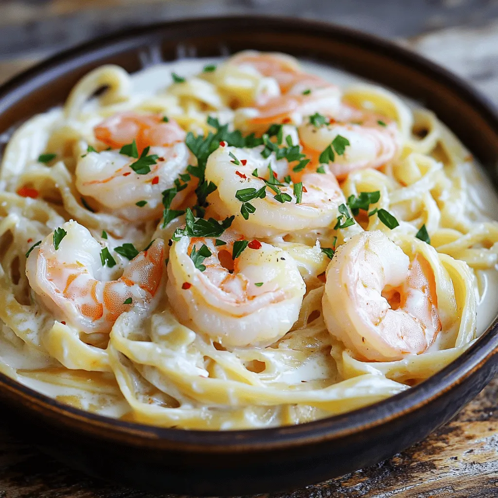 Creamy Garlic Shrimp Linguine Delightful and Easy Dish
