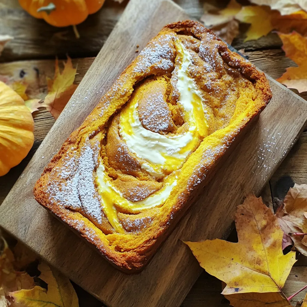 Spiced Pumpkin Cream Cheese Swirl Bread Delightful Bake