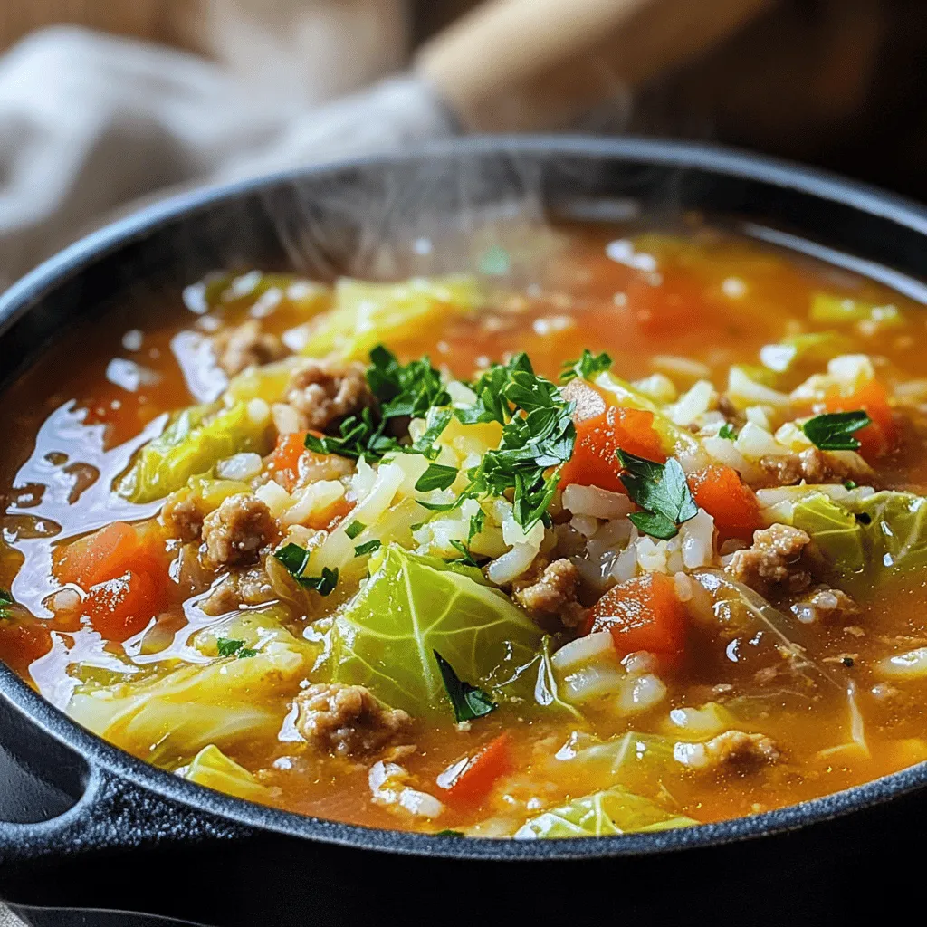 Cabbage Roll Soup Hearty and Comforting Meal