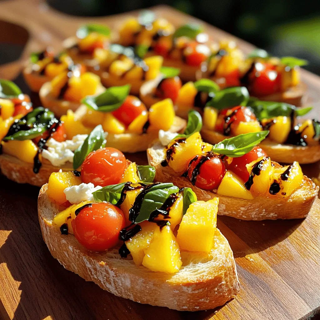 Fresh Peach Bruschetta Delightful Summer Appetizer